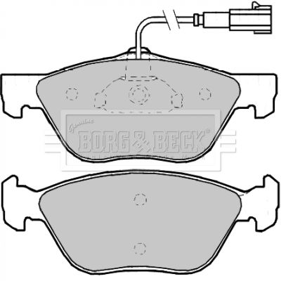 BORG & BECK Комплект тормозных колодок, дисковый тормоз BBP2200